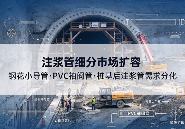 湖滨注浆管细分市场扩容，隧道钢花小导管、PVC 袖阀管、桩基后注浆管需求分化